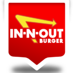 In N Out red and yellow food logo