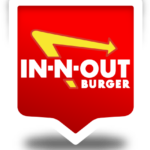 In N Out red and yellow food logo
