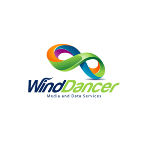 Wind dance logo design without watermark . Circular logo with movement