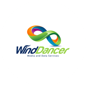 Wind dance logo design without watermark . Circular logo with movement