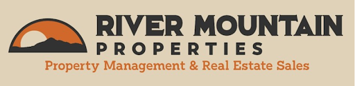 River mountains realty sign based on an idea of a half circle.