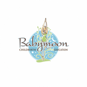 Babymoon wellness logo. The Smokies logo trend with a softness in green