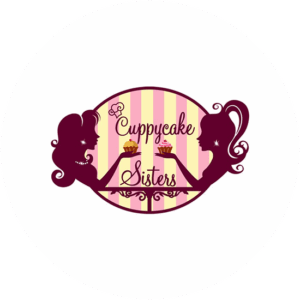 Red retro inspired logo design made for Cupcake sisters.