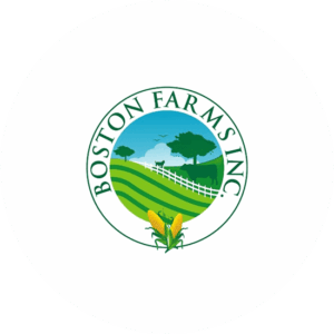 Boston Farms Time to Rebrand logo design. A feeling of fall with the harvest look.