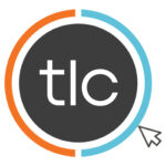 The Logo Company's icon in blue and orange. We can fix and improve your logo easily.