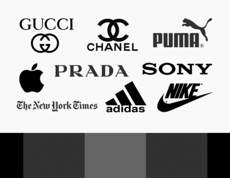 Impressive logos in black from famous brands