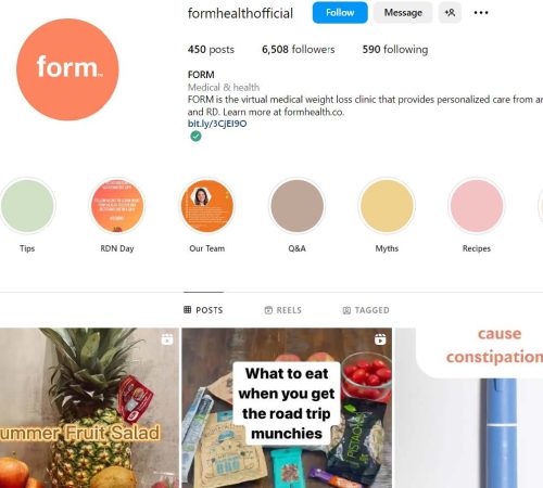 Instagram page in pastel colors. Social media is continously important