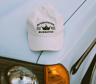 Cap on a Vintage Car. Retro logo design based on hat logo design ideas.