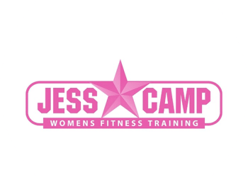 Jess Camp uses a pink star between the words Jess and Camp. Ann all pink look