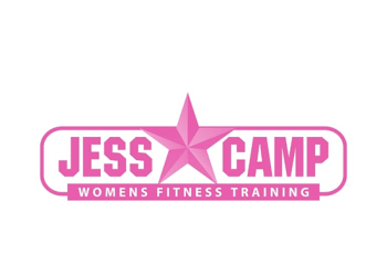 Jess Camp uses a pink star between the words Jess and Camp. Ann all pink look