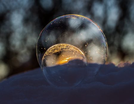 Close-up of Crystal Ball Against Blurred Background. Symbolizing transparent logos