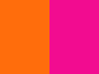 The bright orange and pink colors for the cool Dunkin graphic