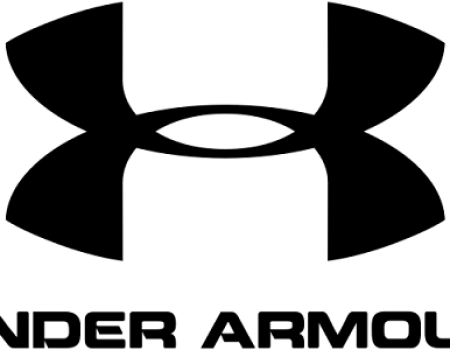 Under Armour logo. All in black. Simple sports logo with a lot of thinking and branding behind it.